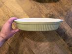 2 Licht Groene Vintage Ovenschalen Ovenschaal, Ophalen of Verzenden, Zo goed als nieuw, Overige materialen, Overige typen