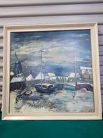 schilderij dorp bij gracht en ophaal brug, Huis en Inrichting, Ophalen of Verzenden, 'T Olde Gre-j, Info@toldegrej.nl, Endepoelstraat 20f Didam