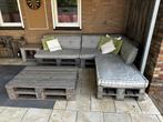 Pallet loungeset zonder kussens, Ophalen, Gebruikt, Hout