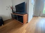 TV meubel kersenhout met antraciet glazen frontjes, Huis en Inrichting, Kasten | Televisiemeubels, Ophalen, 150 tot 200 cm, Nieuw