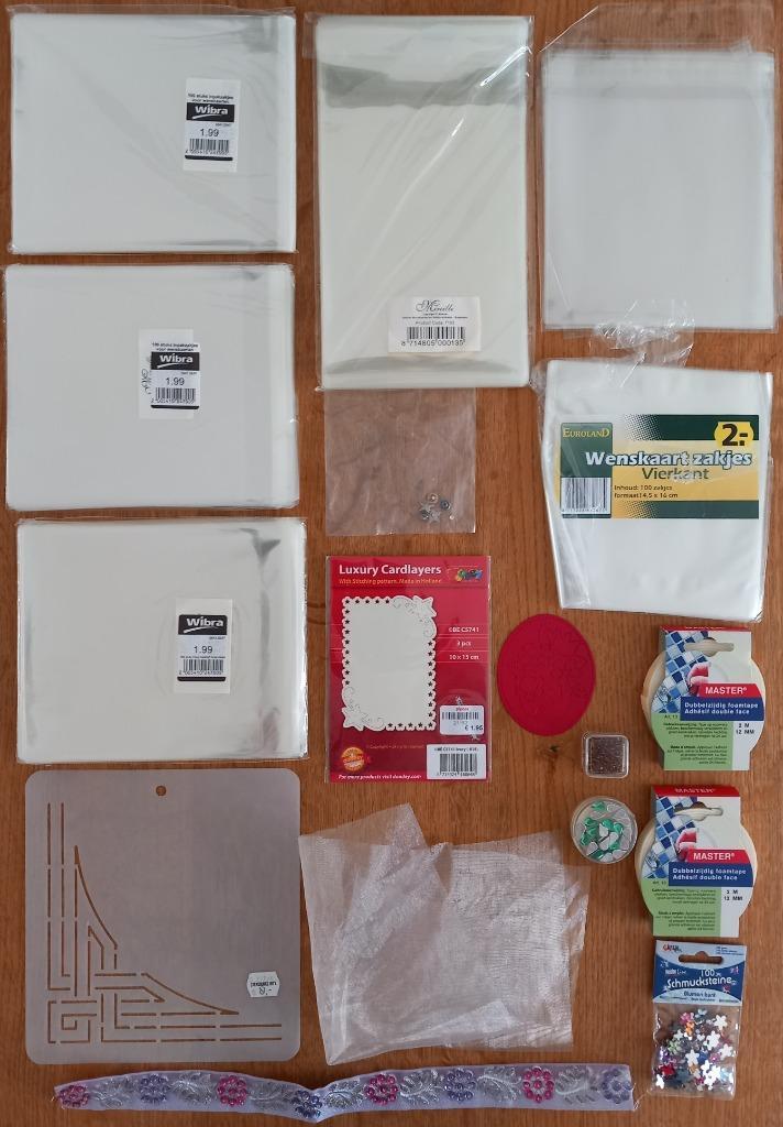 Pakket hobbyspullen, sommige nog nieuw in verpakking, Hobby en Vrije tijd, Kaarten | Zelf maken, Nieuw, Overige typen, Overige thema's