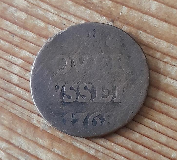 duit Overijssel 1768 (lot 2), Postzegels en Munten, Munten | Nederland, Losse munt, Overige waardes, Vóór koninkrijk, Ophalen of Verzenden