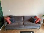 Grijze stoffen driepersoonsbank, Ophalen, Gebruikt, Driepersoons, 75 tot 100 cm