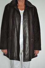 lederen damesjas ZGAN goede kwaliteit zacht soepel leder, Ophalen, Bruin, Maat 42/44 (L), Saffleu