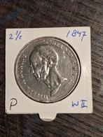2½ Gulden 1847 Willem II - Zilver!, Postzegels en Munten, Munten | Nederland, Zilver, Ophalen of Verzenden, Losse munt, 2½ gulden