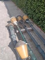 4 oude lantaarn palen, Tuin en Terras, Buitenverlichting, Ophalen, Gebruikt, Staande lamp, 50 tot 250 watt