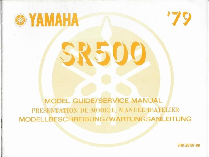 Yamaha SR500 model guide 1979 (2458z), Motoren, Handleidingen en Instructieboekjes, Yamaha, Verzenden