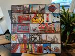 Canvas Poster Londen - 100x100cm, Ophalen, Zo goed als nieuw, 100 tot 125 cm, Foto of Poster