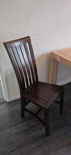 Nette massieve houten eetkamer stoelen., Huis en Inrichting, Ophalen, Gebruikt, Bruin, Vijf, Zes of meer stoelen
