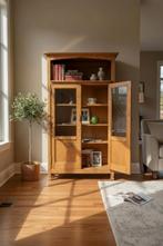 Art Deco Vitrinekast Eikenhout Jaren 30, Ophalen, Art deco, 50 tot 100 cm, Onbekend