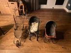 3 antieke kinderwagens / poppenwagens, Antiek en Kunst, Antiek | Speelgoed, Ophalen