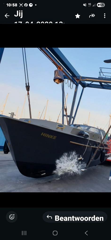 Sloep met omvormer, boegschroef en 2-persoons bed, Watersport en Boten, Motorboten en Motorjachten, Staal, Diesel, Ophalen of Verzenden