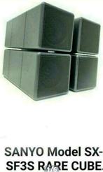 Sanyo sx-sf3s kubus luidsprekers cube speakers, Overige merken, Front, Rear of Stereo speakers, Gebruikt, Minder dan 60 watt