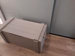 WOOOD Dennis Speelgoedkist - Grenen geborsteld - Betongrijs, Huis en Inrichting, Woonaccessoires | Kisten, Ophalen, Minder dan 50 cm