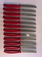 SCHERPE RODE KARTEL MESSEN VAN HET MERK VICTORINOX, Ophalen of Verzenden, Zo goed als nieuw, Rvs of Chroom, Vaatwasserbestendig