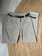 Rib broek beige met riem, Beige, Ophalen of Verzenden, Zo goed als nieuw, Maat 36 (S)