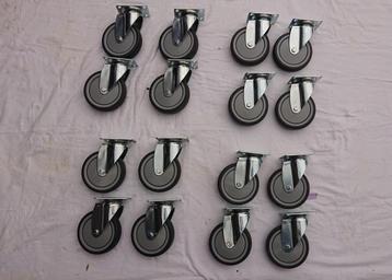 Zwenkwielen 125 mm met kogellagers tot 125 kg, per set van 4 beschikbaar voor biedingen