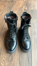 MJUS zwarte bikerboots met ritsen en veters maat 38, Zwart, Lage of Enkellaarzen, Ophalen of Verzenden, Mjus