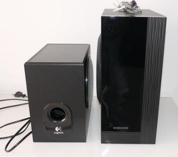 Subwoofer  Samsung en Logitec. beschikbaar voor biedingen