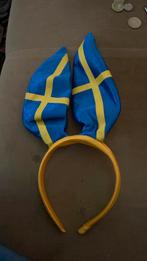 Haarband met Zweedse Vlag Oren, Ophalen of Verzenden, Zo goed als nieuw, Oranje of Koningsdag, Accessoires