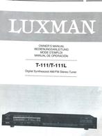 Luxman T-111L Tuner met Boekje - Originele Beschrijving, Ophalen of Verzenden, Gebruikt, Analoog