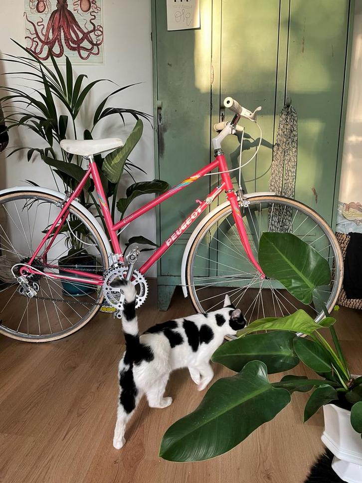 Vintage Peugeot Racefiets, Fietsen en Brommers, Fietsonderdelen