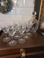 Vintage geslepen glazen per stuk 2.25 6 stuks korenaar, Antiek en Kunst, Ophalen of Verzenden