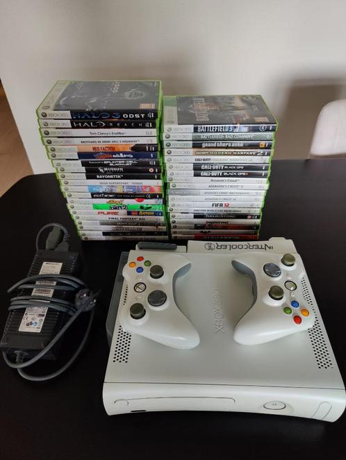 Grote Xbox 360 Bundel – Console + 2 Controllers + 38 Spellen, Spelcomputers en Games, Spelcomputers | Xbox 360, Gebruikt, 250 GB