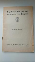 Regels van het spel van verkennen voor jongens van NPV, 1945, Boek of Tijdschrift, Ophalen of Verzenden