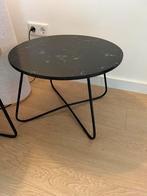 Tafeltje marmer, Huis en Inrichting, Tafels | Bijzettafels, Minder dan 55 cm, Rond, Zo goed als nieuw, Ophalen