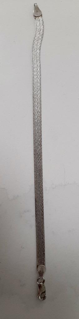 armband zilver 925 - zilveren armbandje - plat breed 5,5mm beschikbaar voor biedingen