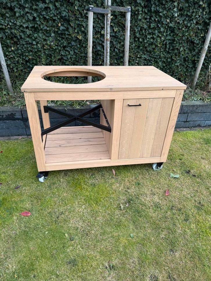 Massief eiken buitenkeuken, Tuin en Terras, Buitenkeukens, Nieuw, Houtskool, Vrijstaand, Ophalen