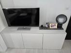 Hoogglans wit Ikea Bestå kast/tv-meubel., Huis en Inrichting, Ophalen, Gebruikt, 150 tot 200 cm, Glas