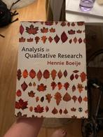 Analysis in Qualitative Research, Boeken, Ophalen of Verzenden, Beta, Zo goed als nieuw, WO
