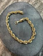Prachtige 14k gouden rope armband, Ophalen of Verzenden, Nieuw, Goud