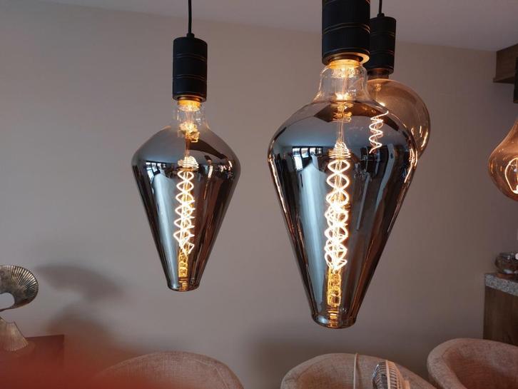 2 Calex XXL Vienna Titanium led lampen, Huis en Inrichting, Lampen | Losse lampen, Zo goed als nieuw, Led-lamp, Minder dan 30 watt