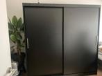 Zwarte kledingkast met schuifdeuren 200cm x 200cm 62cm diep, Ophalen, Gebruikt, 200 cm of meer, Met hangruimte