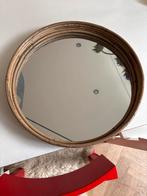 Ronde Spiegel met Bamboe Rand, Ophalen, Minder dan 50 cm, Gebruikt, Rond