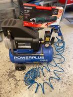 Powerplus compressor, Ophalen, 800 liter/min of meer, 6 tot 10 bar, Zo goed als nieuw