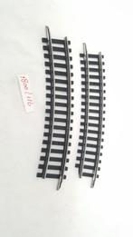 Jouef H0 470 gebogen rails R= 325 2 stuks, Gebruikt, Gelijkstroom, Jouef, Rails