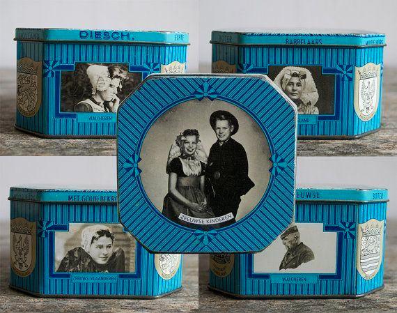 9 OUDE BLIKKEN DE RUYTER, A.H, ROTTERDAM,HONING,MAGGI, Verzamelen, Blikken, Gebruikt, Overige, Overige merken, Verzenden