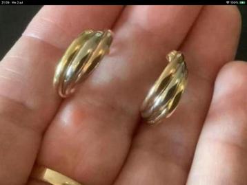 Prachtige vintage gouden creolen oorbellen 18 kar, goud beschikbaar voor biedingen