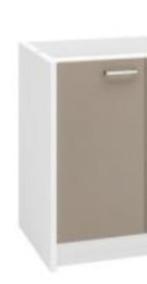 Onderkast Klei incl. front en wit zijpaneel 40 x 60 x 86 cm, Ophalen, Minder dan 50 cm, Beige, Nieuw