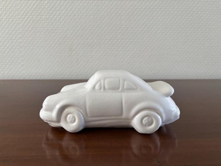 Vintage Porsche 911 Turbo, wit geglazuurd aardewerk., Antiek en Kunst, Antiek | Keramiek en Aardewerk, Ophalen of Verzenden