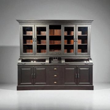 Grutterskast apothekerskast buffetkast teak zwart beschikbaar voor biedingen