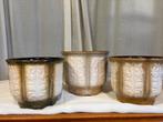 3 stuks grote bloempotten West Germany Scheurich ,Tulpdecor, Antiek en Kunst, Ophalen of Verzenden