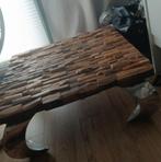 Rofra salontafel hardhout  zo goed als nieuw, 50 tot 100 cm, Zo goed als nieuw, 75 cm of meer, Rechthoekig