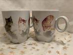 2 Dake en Zn Kat Mokken - Amsterdam, Gebruikt, Keramiek, Ophalen of Verzenden, Overige stijlen