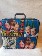 Unieke vintage Theo en Thea logeer koffer upcycle, 30 cm of meer, Blauw, Minder dan 35 cm, Ophalen of Verzenden