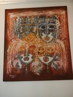 batik geschilderd uit Indonesia uniek exemplaar, Antiek en Kunst, Ophalen of Verzenden